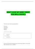 NURS 398 HEALTH ASSESSMENT FINAL EXAM REVIEW QUESTIONS WITH COMPLETE ANSWERS