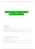 NURS 398 REVIEW QUESTIONS WITH COMPLETE ANSWERS