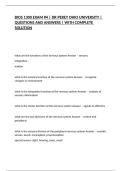 BIOS 1300 EXAM &num;4 &vert; DR PEREY OHIO UNIVERSITY &vert; QUESTIONS AND ANSWERS &vert; WITH COMPLETE SOLUTION