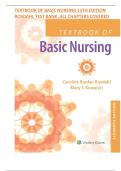 Textbook of Basic Nursing 11th Edition Rosdahl Test Bank &vert; ALLCHAPTERS &vert; LATEST UPDATED VERSION
