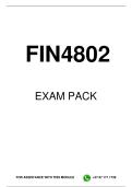 FIN4802 EXAM PACK 2026