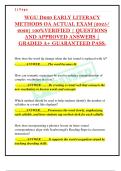 WGU D669 EARLY LITERACY  METHODS OA ACTUAL EXAM &lpar;2025&sol;  2026&rpar; 100&percnt;VERIFIED &vert; QUESTIONS  AND APPROVED ANSWERS &vert;  GRADED A&plus; GUARANTEED PASS&period; 