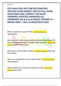 ECG ANALYSIS&colon; RHYTHM RECOGNITION  &lpar;RELIAS&rpar; EXAM NEWEST 2026 ACTUAL EXAM  QUESTIONS AND CORRECT DETAILED  ANSWERS &lpar;VERIFIED ANSWERS&rpar; ALL  ANSWERED &lbrace;20 Q & A&rcub; ALREADY GRADED A&plus; &vert;  BRAND NEW&excl; &vert; 100&percnt; GUARANTEED PASS 