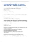 CHAMBERLAIN UNIVERSITY NR 442 EXAM 2 QUESTIONS WITH CORRECT ANSWERS 2025