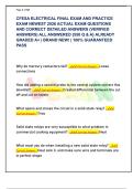 CFESA ELECTRICAL FINAL EXAM AND PRACTICE  EXAM NEWEST 2026 ACTUAL EXAM QUESTIONS  AND CORRECT DETAILED ANSWERS &lpar;VERIFIED  ANSWERS&rpar; ALL ANSWERED &lbrace;550 Q & A&rcub; ALREADY  GRADED A&plus; &vert; BRAND NEW&excl; &vert; 100&percnt; GUARANTEED  PASS