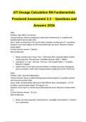ATI Dosage Calculation RN Fundamentals Proctored Assessment 3&period;2 &ndash; Questions and Answers 2026