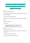 ATI Dosage Calculation RN Fundamentals Proctored Actual exam  Assessment 3&period;2 &ndash; Questions and Answers 