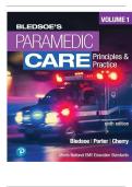 TEST BANK FOR Paramedic Care&colon; Principles & Practice&comma; Volume 1 6th Edition by Bryan Bledsoe&comma; Bob Porter&comma; Richard Cherry ISBN&colon; 978-0136895299 COMPLETE GUIDE ALL CHAPTERS COVERED 100&percnt; VERIFIED A&plus; GRADE ASSURED&excl;&excl;&excl;&excl;NEW LATEST UPDATE&excl;&excl;&excl;&excl;&excl;