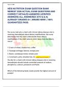 HESI NUTRITION EXAM QUESTION BANK  NEWEST 2026 ACTUAL EXAM QUESTIONS AND  CORRECT DETAILED ANSWERS &lpar;VERIFIED  ANSWERS&rpar; ALL ANSWERED &lbrace;570 Q & A&rcub;  ALREADY GRADED A&plus; &vert; BRAND NEW&excl; &vert; 100&percnt;  GUARANTEED PASS 