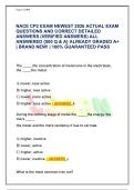 NACE CP2 EXAM NEWEST 2026 ACTUAL EXAM  QUESTIONS AND CORRECT DETAILED  ANSWERS &lpar;VERIFIED ANSWERS&rpar; ALL  ANSWERED &lbrace;500 Q & A&rcub; ALREADY GRADED A&plus;  &vert; BRAND NEW&excl; &vert; 100&percnt; GUARANTEED PASS