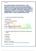 BPI HOME ENERGY PROFESSIONAL &lpar;HEP&rpar;  ENERGY AUDITOR PRACTICE EXAM NEWEST  2026 ACTUAL EXAM QUESTIONS AND CORRECT  DETAILED ANSWERS &lpar;VERIFIED ANSWERS&rpar; ALL  ANSWERED &lbrace;100 Q & A&rcub; ALREADY GRADED A&plus; &vert;  BRAND NEW&excl; &vert; 100&percnt; GUARANTEED PASS