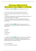 ITIL Exam 1 DION ACTUAL  QUESTIONS AND CORRECT ANSWERS 