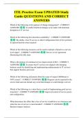 ITIL Practice Exam UPDATED Study  Guide QUESTIONS AND CORRECT  ANSWERS 