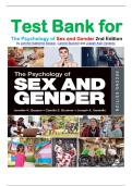 Test Bank for The Psychology of Sex and Gender 2nd Edition by Jennifer Katherine Bosson&comma; Camille Buckner and Joseph Alan Vandello isbn-9781544393995