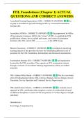 ITIL Foundations &lpar;Chapter 1&rpar; ACTUAL  QUESTIONS AND CORRECT ANSWERS 