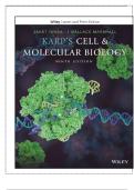 TEST BANK FOR Karp's Cell and Molecular Biology 9th Edition by Gerald Karp&comma; Janet Iwasa&comma; Wallace Marshall ISBN&colon; 978-1119598244 COMPLETE GUIDE ALL CHAPTERS COVERED 100&percnt; VERIFIED A&plus; GRADE ASSURED &excl;&excl;&excl;&excl;NEW LATEST UPDATE&excl;&excl;&excl;&excl;GUARANTEED PASS&excl;&excl;&excl;&excl;&excl;