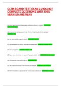 CLTM BOARD TEST EXAM 2 2026&sol;2027 COMPLETE QUESTIONS WITH 100&percnt; VERIFIED ANSWERS
