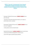 SBOLC Security Fundamentals Exam Newest  2025&sol;2026 Complete Questions and Correct  Detailed Answers Already Graded A&plus;&vert;Brand New  Version 