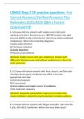 USMLE Step 2 CK practice questions  And  Correct Answers &lpar;Verified Answers&rpar; Plus  Rationales 2025&sol;2026 Q&A &vert; Instant  Download Pdf