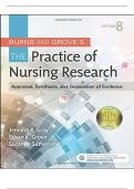 TEST BANK FOR Burns and Grove's The Practice of Nursing Research&colon; Appraisal&comma; Synthesis&comma; and Generation of Evidence 8th Edition by Jennifer R&period; Gray ISBN&colon; 978-0323377584 COMPLETE GUIDE ALL CHAPTERS COVERED 100&percnt; VERIFIED A&plus; GRADE ASSURED&excl;&excl;&excl;&excl;