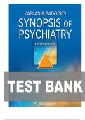 TEST BANK FOR Kaplan & Sadock&rsquo;s Synopsis of Psychiatry&comma; Twelfth&comma; North American Edition by Robert Boland&comma; Marcia Verduin&comma; Dr&period; Pedro Ruiz ISBN&colon; 978-1975145569 COMPLETE GUIDE 100&percnt; VERIFIED ALL CHAPTERS COVERED A&plus; GRADE ASSURED&excl;&excl;&excl;&excl;&excl;NEW LATEST UPDATE&excl;&excl;&excl;&excl;&excl;&excl;