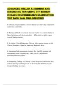 ADVANCED HEALTH ASSESSMENT AND DIAGNOSTIC REASONING 4TH EDITION RHOADS COMPREHENSIVE EXAMINATION TEST BANK 2026 FULL SOLUTION