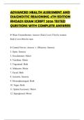 ADVANCED HEALTH ASSESSMENT AND DIAGNOSTIC REASONING 4TH EDITION RHOADS EXAM SCRIPT 2026 TESTED QUESTIONS WITH COMPLETE ANSWERS