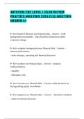 ADVENTIS FMC LEVEL 1 EXAM REVIEW PRACTICE SOLUTION 2026 FULL SOLUTION GRADED A&plus;