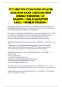FCTC Written Study Guide Updated 2025&sol;2026 EXAM QUESTIONS WITH CORRECT SOLUTIONS&vert;&vert;A&plus; GRADED&vert;&vert;100&percnt; GUARANTEED PASS&vert;&vert;<<NEWEST VERSION>>