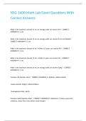 NSG 1600 Math Lab Exam Questions With Correct Answers&period;