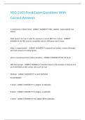 NSG 3105 Final Exam Questions With Correct Answers