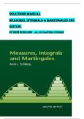 Solutions Manual for Measures&comma; Integrals & Martingales 2nd edition By Ren&eacute; Schilling&comma; ISBN&colon; 9781316620243&comma; All 28 Chapters Covered