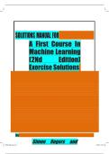 Solution Manual For A First Course in Machine Learning 2nd Edition By Simon Rogers&comma; Mark Girolami ISBN&colon;9781498738569