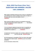 BUAL 2650 Final Exam &ndash; Chen Yan &vert; Verified Questions & Correct Answers