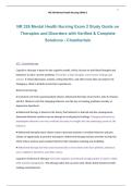 NR 326 Mental Health Nursing Exam 2 &ndash; Study Guide on Therapies and Disorders with Verified and Complete Solutions &lpar;Chamberlain&rpar; 2026&sol;2027