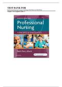 Test Bank for Professional Nursing Concepts & Challenges 8th Edition by Beth Black &vert; Chapters 1&ndash;16 &vert; Complete Guide A&plus;