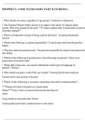 Prophecy- Core Mandatory Part II &lpar;Nursing&rpar;
