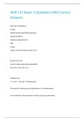 NUR 117 Exam 2 Questions With Correct Answers