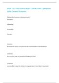 NUR 117 Final Exam Study Guide Exam Questions With Correct Answers 