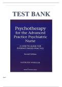 Test Bank for Psychotherapy for the Advanced Practice Psychiatric Nurse 2nd Edition by Kathleen Wheeler &vert; Chapters 1&ndash;20 &vert; Complete Guide A&plus;