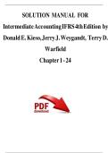 Solution Manual for Intermediate Accounting IFRS&comma; 4th Edition by Kieso&comma; Weygandt&comma; Warfield&comma; All 24 Chapters Covered&comma; Verified Latest Edition