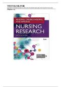 Test Bank for Reading&comma; Understanding&comma; and Applying Nursing Research 6th Edition by Fain &vert; Chapters 1&ndash;15 &vert; Complete Guide A&plus;