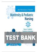 TEST BANK FOR Introductory Maternity & Pediatric Nursing Fifth edition by Nancy Hatfield and Cynthia Kincheloe ISBN- COMPLETE GUIDE 100&percnt; VERIFIED A&plus; GRADE ASSURED &excl;&excl;&excl; GUARANTEED SUCCESS &excl;&excl;&excl;