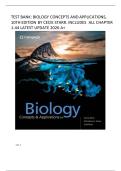 Test Bank For Biology&colon; Concepts and Applications 10th Edition by Cecie Starr&comma; Christine Evers&comma; Lisa Starr&comma; LATEST AND NEWEWEST EDITION 2026 A&plus;&period;