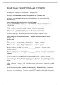 BCMB EXAM 2 QUESTIONS AND ANSWERS