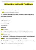NJ Accident and Health Final Exam
