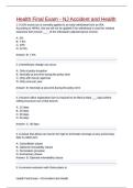 Health Final Exam - NJ Accident and Health
