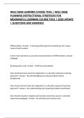 WGU D658 LEARNING COURSE TOOL &vert; WGU D658 PLANNING INSTRUCTIONAL STRATEGIES FOR MEANINGFUL LEARNING COURSE TOOL &vert; 2026 UPDATE &vert; QUESTIONS AND ANWERS&excl;&excl;