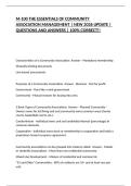 M-100 THE ESSENTIALS OF COMMUNITY ASSOCIATION MANAGEMENT &vert; NEW 2026 UPDATE &vert; QUESTIONS AND ANSWERS &vert; 100&percnt; CORRECT&excl;&excl;