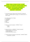 CDRE FINAL EXAM STUDY GUIDE  2026&sol;2027 ACCURATE QUESTIONS WITH  CORRECT DETAILED ANSWERS &vert;&vert;  100&percnt; GUARANTEED PASS  <RECENT VERSION>